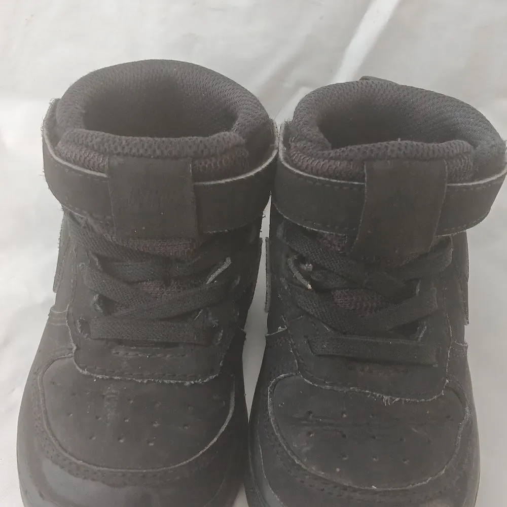 Nike Court Borough Black High-Top Sneakers with Velcro Closure Baby Size 7